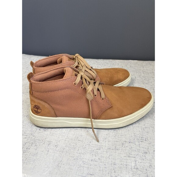 Timberland Davis Square Chukka Boots Men\'s 8.5 M Wheat Nubuck Comfort‎ Lace Up main image 14